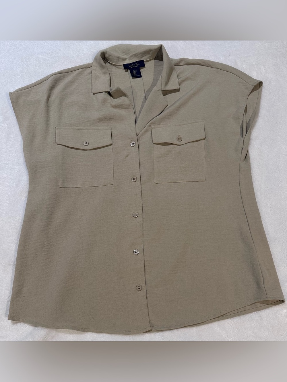 Relaxed Short Sleeve Women's Top in Taupe